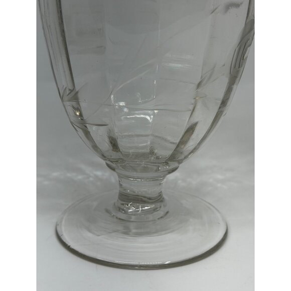 VTG Antique Westmoreland Colonial Etched Glass Candy Jar w/ Lid 9" Pedestal EAPG - Picture 3 of 8